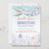 Mermaid Birthday Invite Under Sea Pool Party Einladung (Vorderseite)