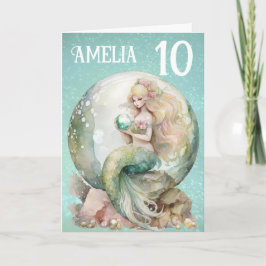 Mermaid Birthday Karte
