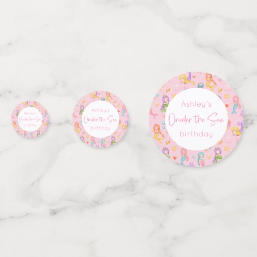 Mermaid Birthday Konfetti (Vorderseiten)