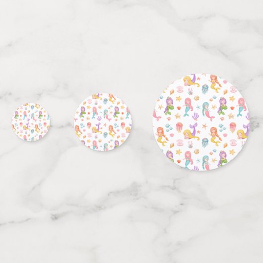 Mermaid Birthday Konfetti (Vorderseiten)