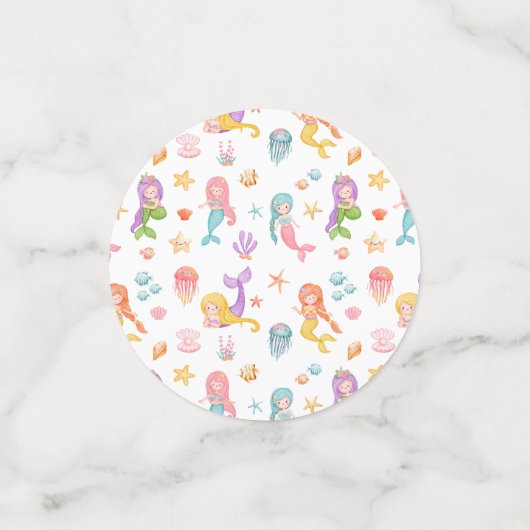 Mermaid Birthday Konfetti (Klein Vorderseite)