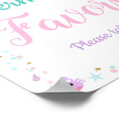 Mermaid Birthday Lieblings Baby Dusche Schild Post (Ecke)