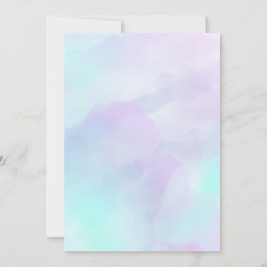 Mermaid Birthday Little Mermaid Einladung (Rückseite)