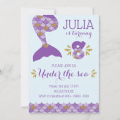 Mermaid Birthday Mermaid Nummer 8 Einladung (Vorderseite)