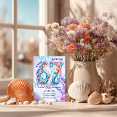 Mermaid Birthday Numbers 67 Kids Einladung