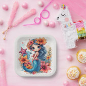mermaid Birthday or Shower  Pappteller (Party)