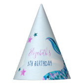 Mermaid Birthday Paper Party Hats Partyhütchen (Vorderseite)