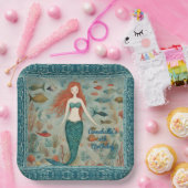 Mermaid Birthday Pappteller (Party)