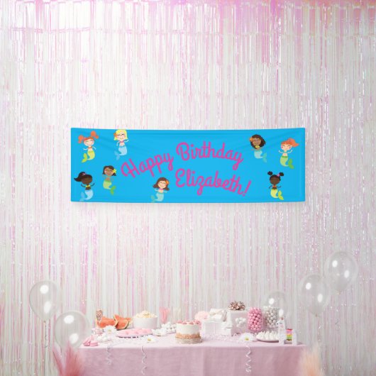 Mermaid Birthday Party Banner (Party)