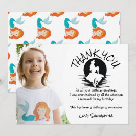 Mermaid Birthday Party Danke Einladung