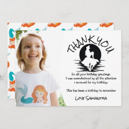 Mermaid Birthday Party Danke Einladung