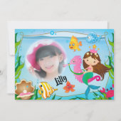 Mermaid Birthday Party Einladung (Vorderseite)