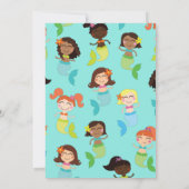 Mermaid Birthday Party Einladung (Rückseite)