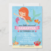 Mermaid Birthday Party Einladung (Vorderseite)