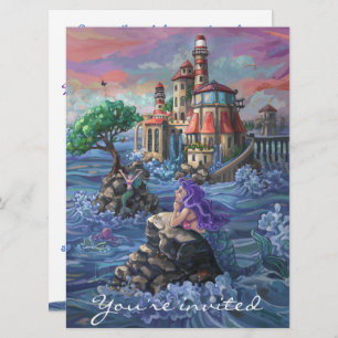 Mermaid Birthday Party Einladung
