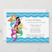 Mermaid Birthday Party Einladung (Rückseite)
