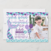 Mermaid Birthday Party Einladung (Vorderseite)
