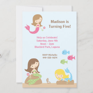 Mermaid Birthday Party Einladung