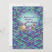 Mermaid Birthday Party Einladungen (Rückseite)