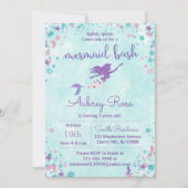 Mermaid Birthday Party Einladungen - Mermaid Bash (Vorderseite)