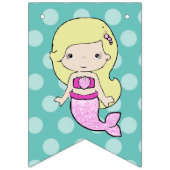 Mermaid Birthday Party Garland Flags Wimpelkette (Dritte Fahne)
