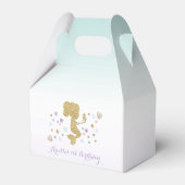 Mermaid Birthday Party Gefälligkeitsbox auf See Geschenkschachtel (Rückseite)