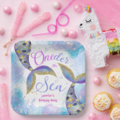 Mermaid Birthday Party Girls Blue Aquamarin Paper Pappteller (Party)