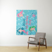 Mermaid Birthday Party Hintergrund Personalisiert Wandteppich (Beispiel)