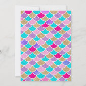 Mermaid Birthday Party im Rahmen der Seeeinladung Einladung (Rückseite)