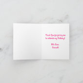 Mermaid Birthday Party Karte (Innenseite)