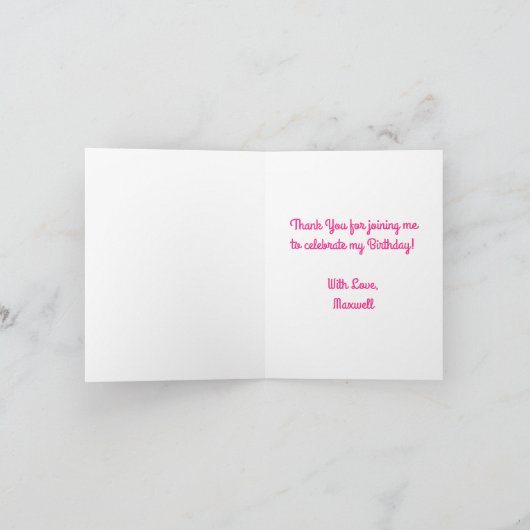 Mermaid Birthday Party Karte (Innenseite)