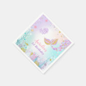 Mermaid Birthday Party Napkin Whimsical Meerjungfr Serviette (Ecke)