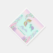 Mermaid Birthday Party Napkin Whimsical Meerjungfr Serviette (Ecke)