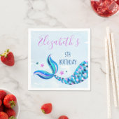 Mermaid Birthday Party Napkins Serviette (Beispiel)