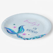 Mermaid Birthday Party Paper Teller (Schrägansicht)