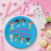 Mermaid Birthday Party Pappteller (Party)