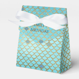 Mermaid Birthday Party Personalisiert Aquamarines Geschenkschachtel