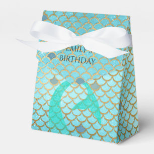 Mermaid Birthday Party Personalisiert Aquamarines  Geschenkschachtel