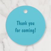 Mermaid Birthday Party Personalisiert Danke Geschenkanhänger (Rückseite)