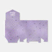 Mermaid Birthday Party Personalisiert Lila Silber Geschenkschachtel (Ungefaltet)