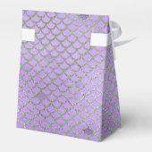 Mermaid Birthday Party Personalisiert Lila Silber Geschenkschachtel (Rückseite)
