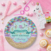Mermaid Birthday Party Personalisiert Paper Plate Pappteller (Party)