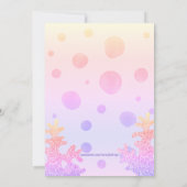 Mermaid Birthday Party Pink Lila Glitzern Einladung (Rückseite)