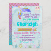 Mermaid Birthday Party Pool Party Initiation Invi Einladung (Vorne/Hinten)