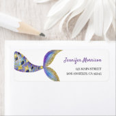 Mermaid Birthday Party Rücksendeadresse (Insitu)