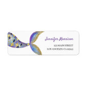 Mermaid Birthday Party Rücksendeadresse (Vorne)