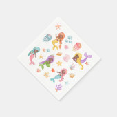 Mermaid Birthday Party Serviette (Ecke)