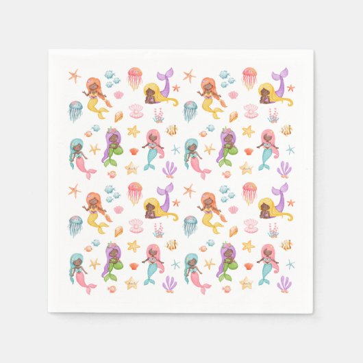 Mermaid Birthday Party Serviette (Vorderseite)