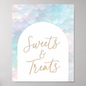 Mermaid Birthday Party Süßigkeiten und Leckereien  Poster (Vorne)