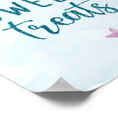 Mermaid Birthday Party Sweet Leckereien Unterschre Poster (Ecke)